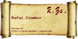 Rafai Zsombor névjegykártya
